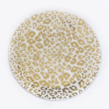 Annieglass Cheetah Round Plate
