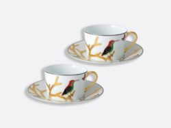 Bernardaud Aux Oiseaux Gift box set of 2 breakfast cups and saucers 9oz