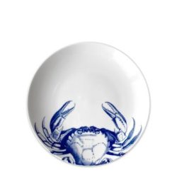 Caskata Crabs Blue Coupe Salad Plate 8.25"D