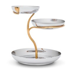 L'Objet Deco Leaves 3-Tier Server - Large 11.5 L x 14 W x 12.75 H