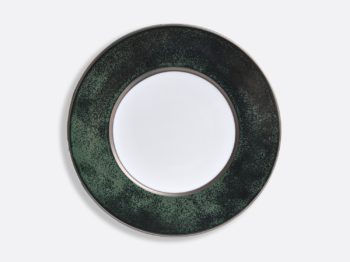 Bernardaud Email Malachite Green/Platinum Service Plate 12.5"