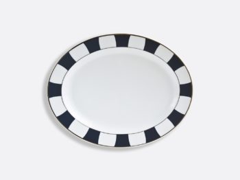 Bernardaud Galerie Royale Bleu Nuit Oval platter 15"