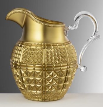 Mario Luca Giusti Halina Gold Pitcher 8.7"H