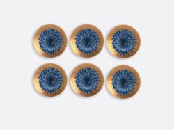 Bernardaud In Bloom Gold Set of 6 Dessert Plates 8.5"