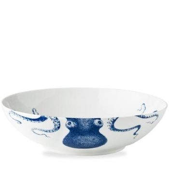 Caskata Blue Lucy Wide Serving Bowl 11.5"D x 3.25"H