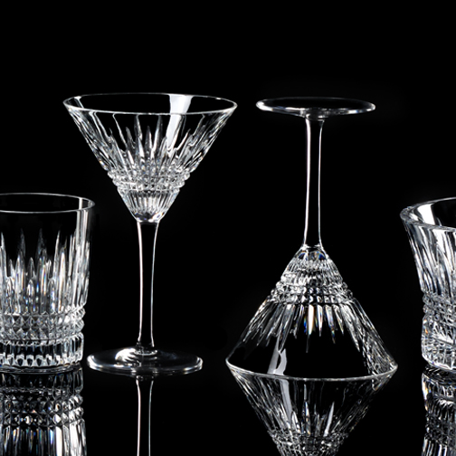Waterford Lismore Black Martini Glasses, Set of 2