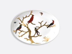 Bernardaud Aux Oiseaux Coupe oval platter 16" x 11.4"