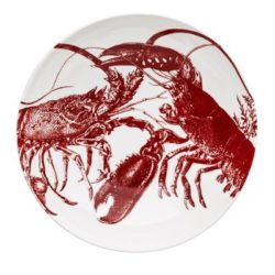 Caskata Lobster Red Wide Serving Bowl 11.5"D