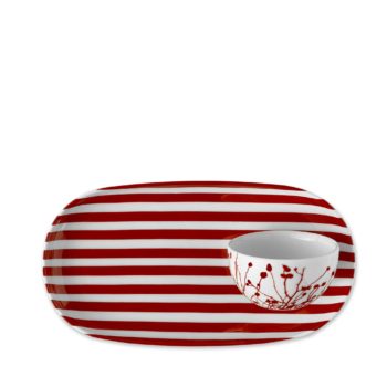 Caskata Winterberries Red Snack Set