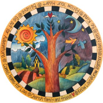 Sticks Lazy Susan Dancing Birds 18"