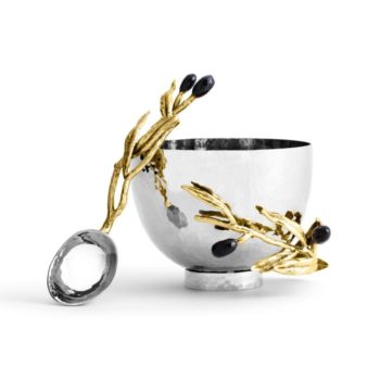Michael Aram Olive Branch Nut Dish with Spoon - Image 2