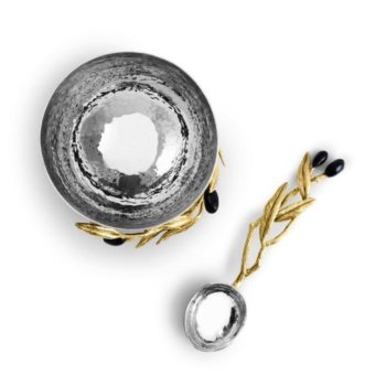 Michael Aram Olive Branch Nut Dish with Spoon - Image 3
