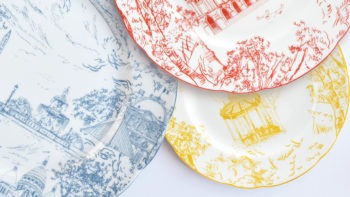 Bernardaud Tout Paris Set of 6 assorted salad plates 8.5'' - Image 2