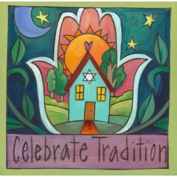 Sticks Plaque Shalom Home 6" x 6"