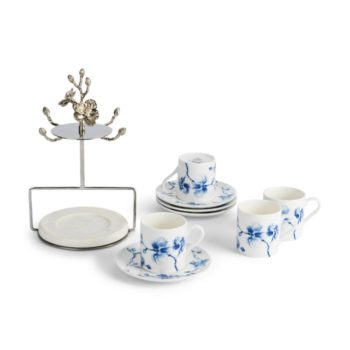 Michael Aram Blue Orchid Demitasse Set with Stand - Image 2