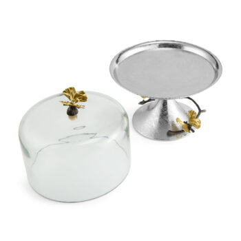 Michael Aram Butterfly Ginkgo Pastry Dish w/ Dome - Image 3