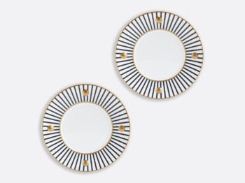 Bernardaud Ithaque Delphos Anthracite Salad Plate 8.5" (Set of Two)