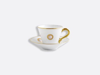Bernardaud Ithaque Rose Espresso Cups and Saucers 4.5 oz (Set of Two)