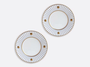 Bernardaud Ithaque Knossos Night Blue Salad Plates 8.5" (Set of Two)
