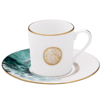 Haviland Ocean Bleu Coffee Cup and Saucer 3.1 oz