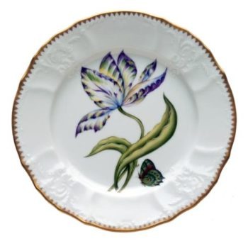 Anna Weatherley Old Master Tulips Blue Salad Plate