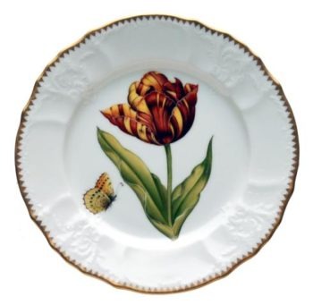 Anna Weatherley Old Master Tulips Red Salad Plate