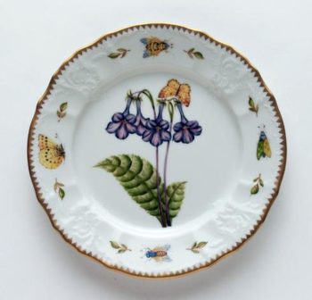 Anna Weatherley Redoute Purple Flower Salad Plate