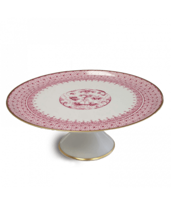 Mottahedeh Pink Lace Cake Stand Small 6.75"D x 3"H