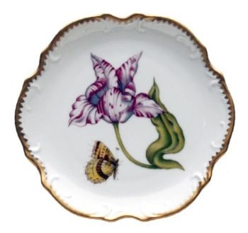 Anna Weatherley Old Master Tulips Pink & White Bread & Butter Plate