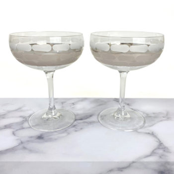 Michael Wainwright Truro Platinum Coupe Stems Glass - Set of two