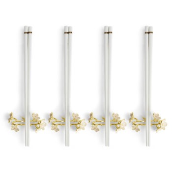 Michael Aram Cherry Blossom Chopsticks & Stands Set/4