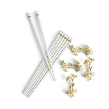 Michael Aram Cherry Blossom Chopsticks & Stands Set/4 - Image 2