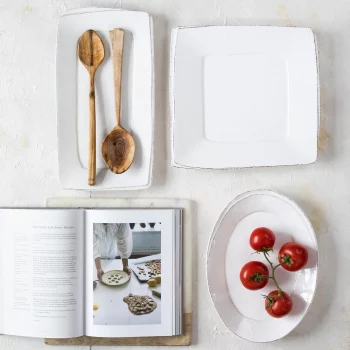 Vietri Lastra White 3-Piece Serveware Set - Image 2