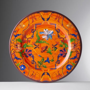 Mario Luca Giusti Pancale Orange Dinner Plate