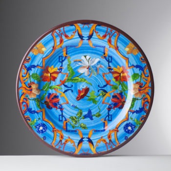 Mario Luca Giusti Pancale Turquoise Dinner Plate