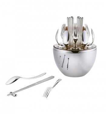 Christofle MOOD Asia Silver Plated 24-Piece Flatware Set - For 6 People - Image 3