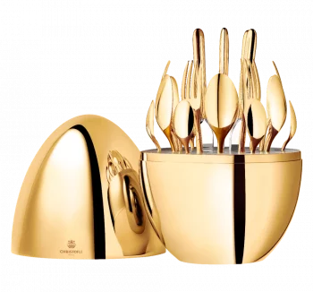 Christofle MOOD 24-Piece 24-Carat Gold Flatware Set