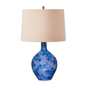 Simon Pearce Warren Pottery Lamp, Small - Crystalline Colbalt