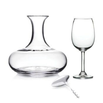 Simon Pearce Woodstock Wine + Decanter Gift Set