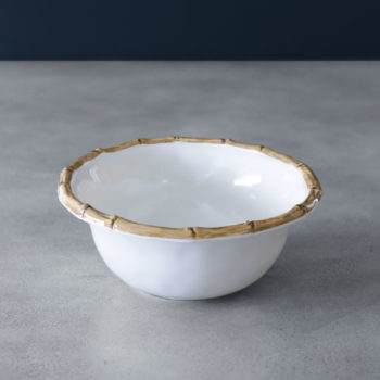 Beatriz Ball VIDA Bamboo 7.5" Cereal Bowl Set of 4 (White and Natural)
