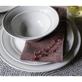 Simon Pearce Cavendish Cereal Bowl - Dove - Image 2