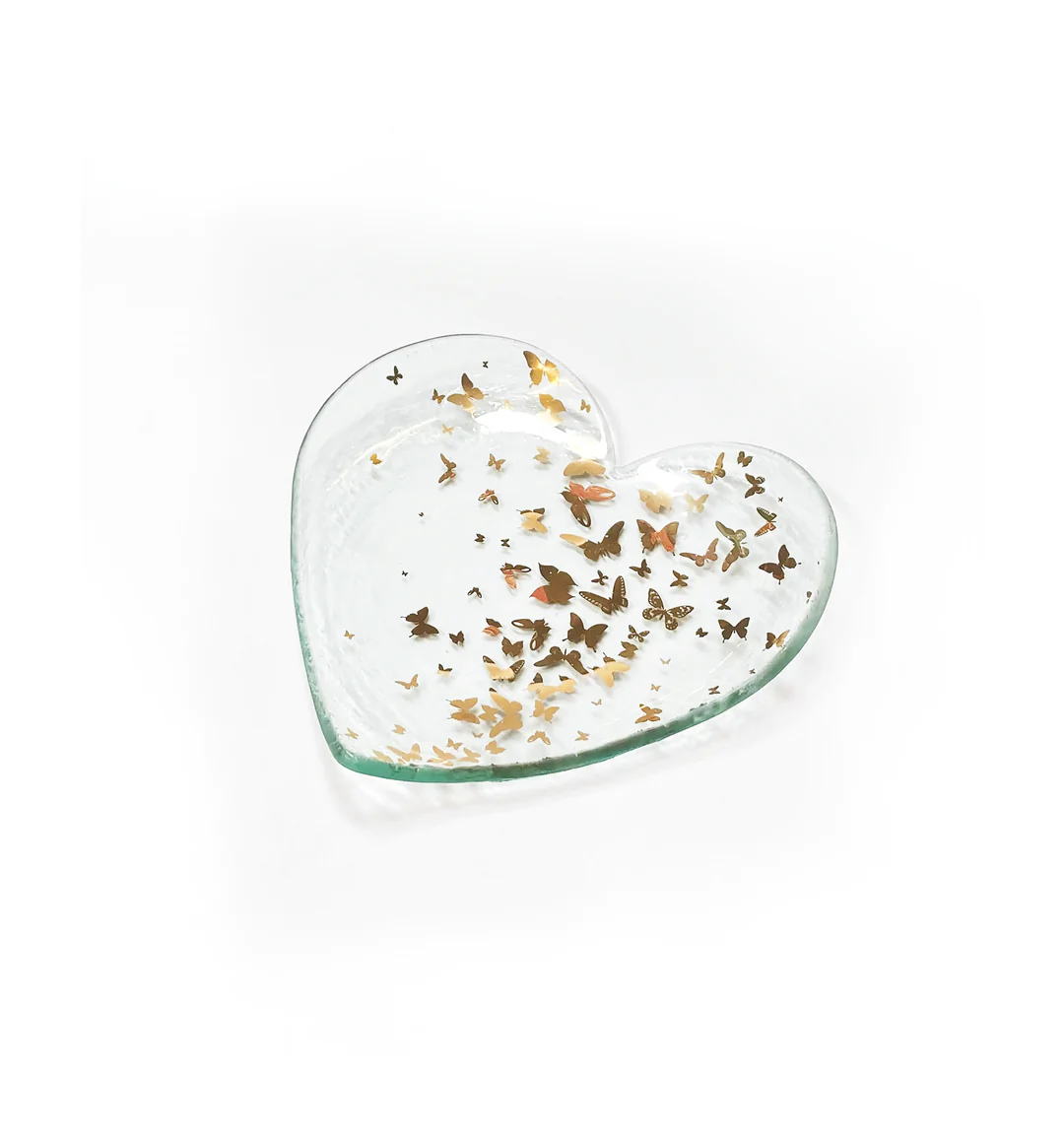 Annieglass Butterfly Heart Plate