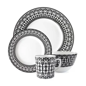 Caskata Casablanca Black 4-Piece Place Setting