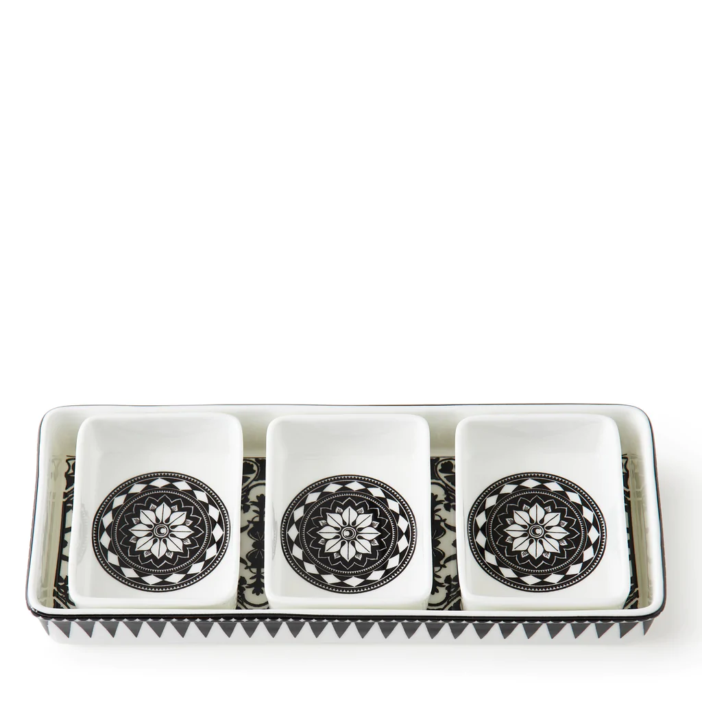 Caskata Casablanca Black Nested Appetizer Tray