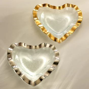 Annieglass Ruffle Heart Bowl
