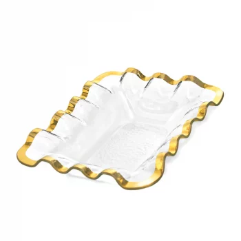 Annieglass Ruffle Bread Basket