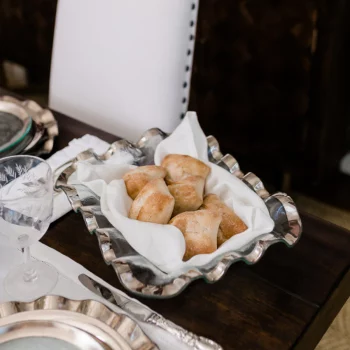 Annieglass Ruffle Bread Basket - Image 2