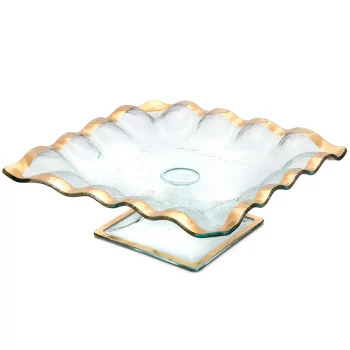 Annieglass Ruffle Square Cake Stand