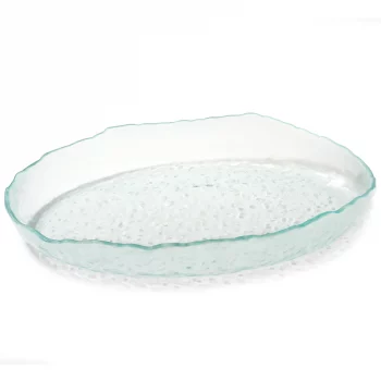 Annieglass Salt Oval Serving Bowl
