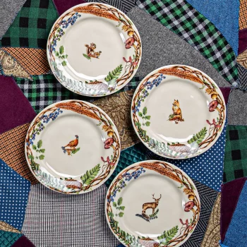 Juliska Forest Walk Dessert/Salad Plate, Assorted Set of 4 - Image 3